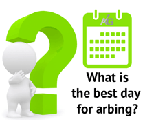 What is the best day for arbing?