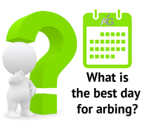 What is the best day for arbing? What is the best day for arbing?