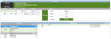 Surebet calculator |Arbitrage calculator