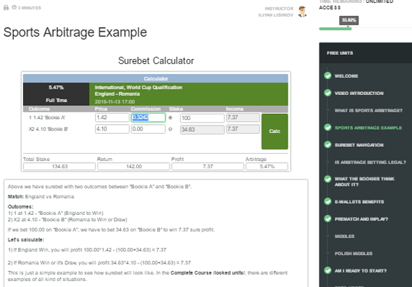 free online surebet calculator